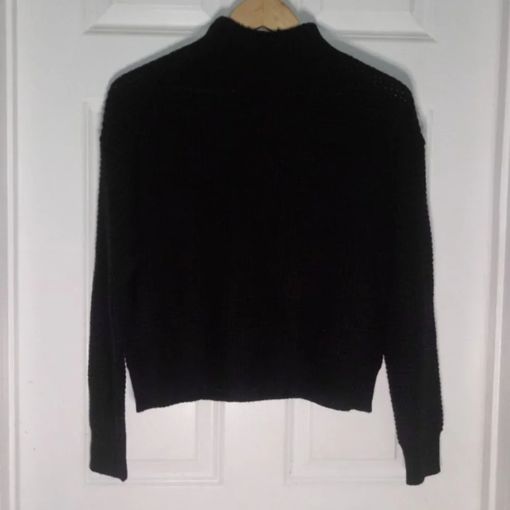 RDI Mock Neck Shaker Pullover Sweater Black Size S